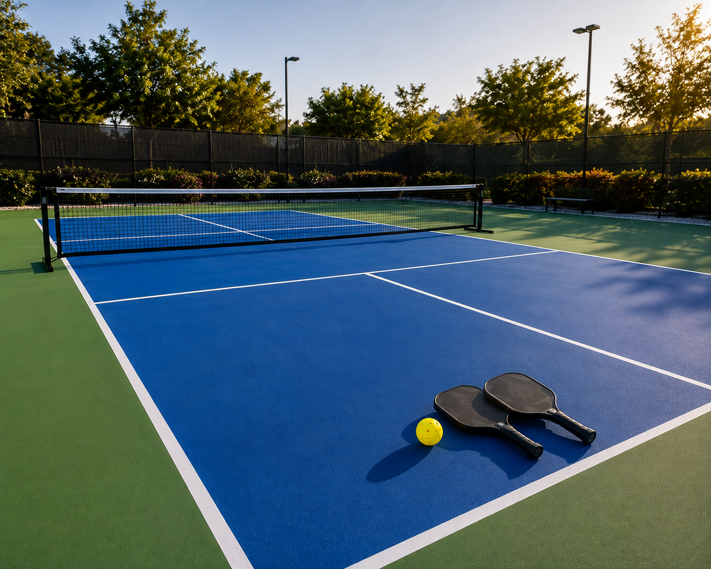 Synthetic Acrylic Cushion Pickleball Court